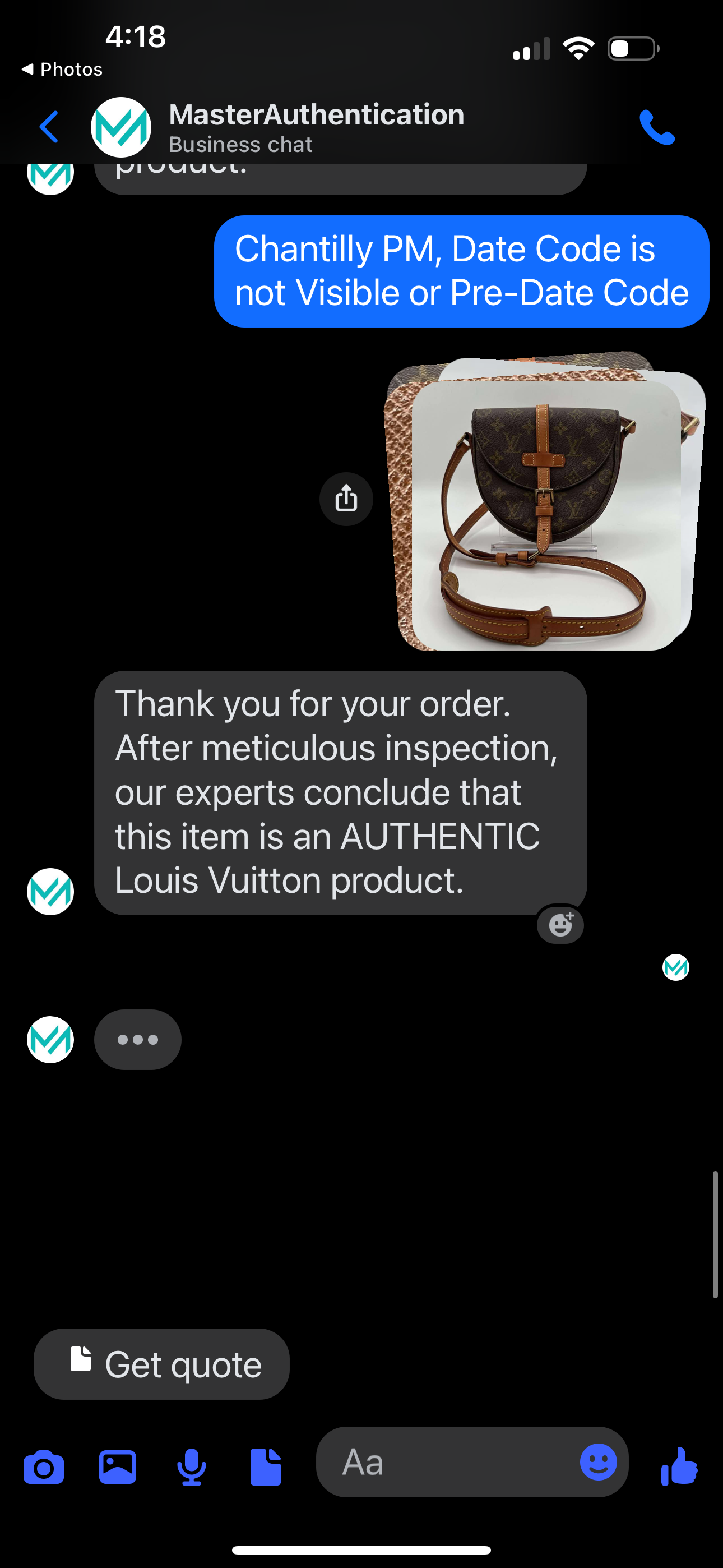 Chantilly PM in Monogram