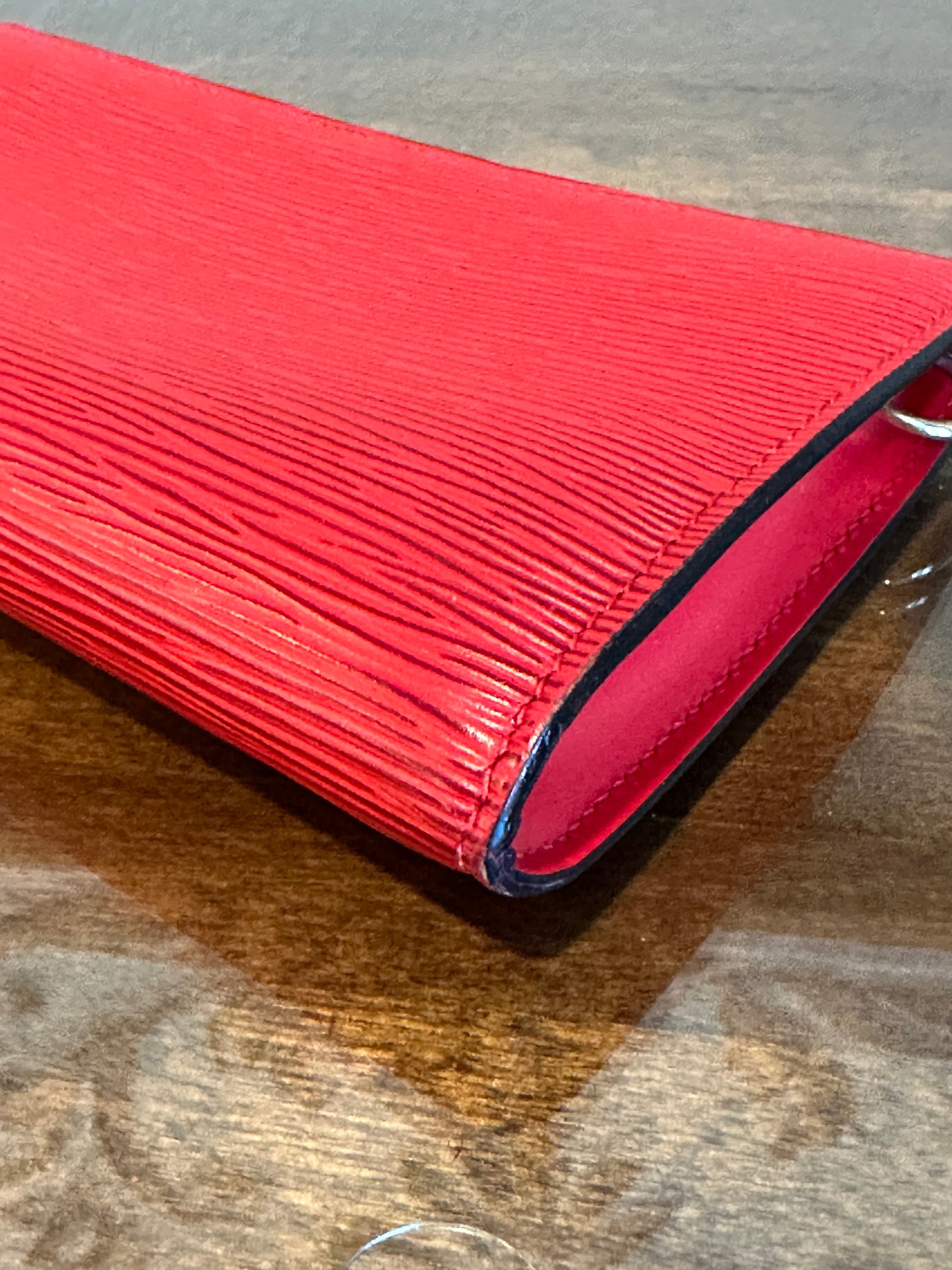 Pochette Accessoires in Red Epi