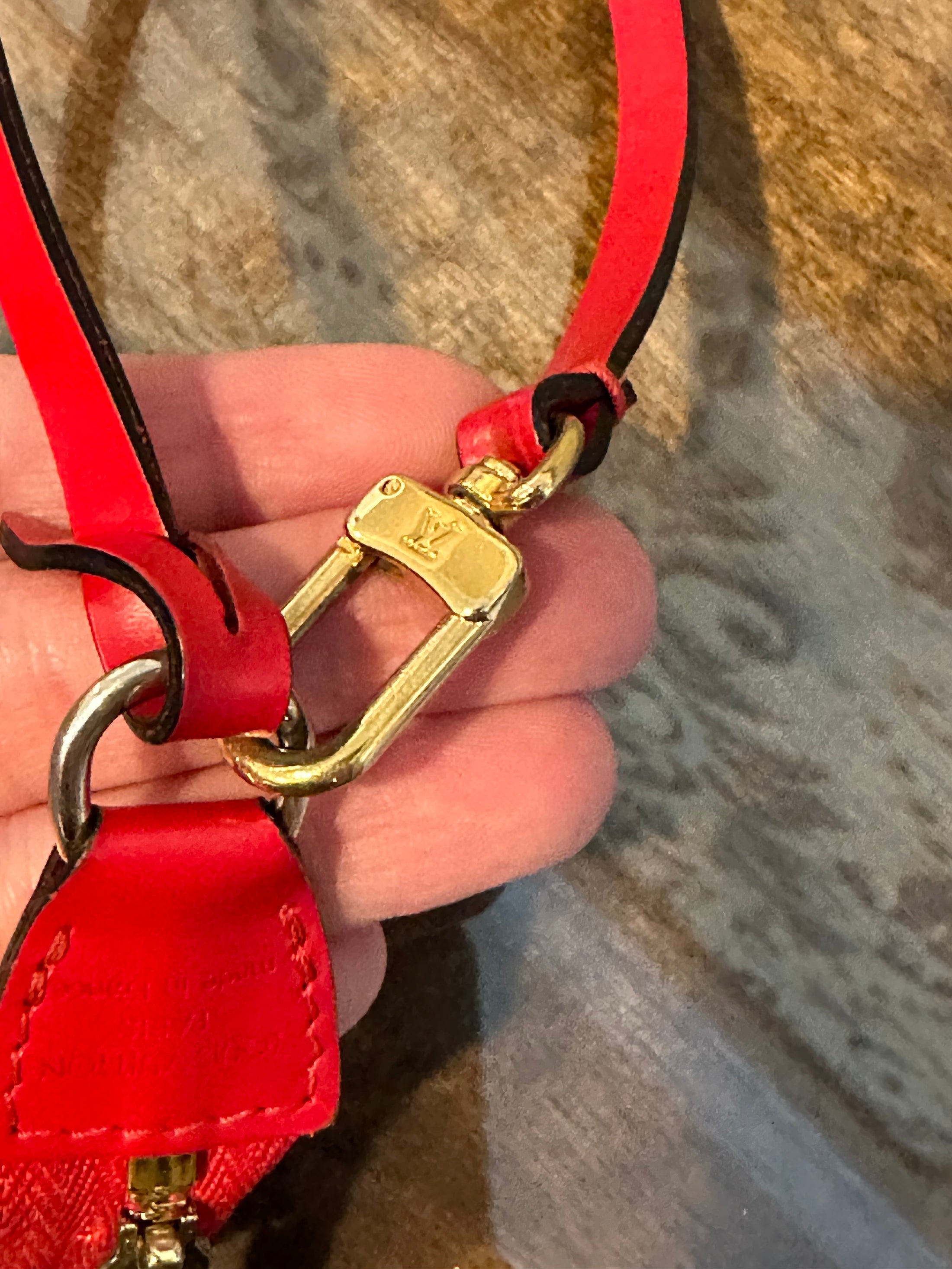 Pochette Accessoires in Red Epi